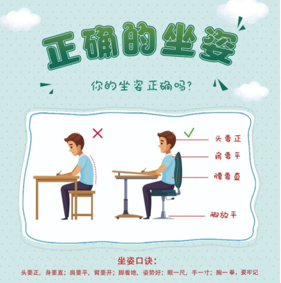 正确坐姿